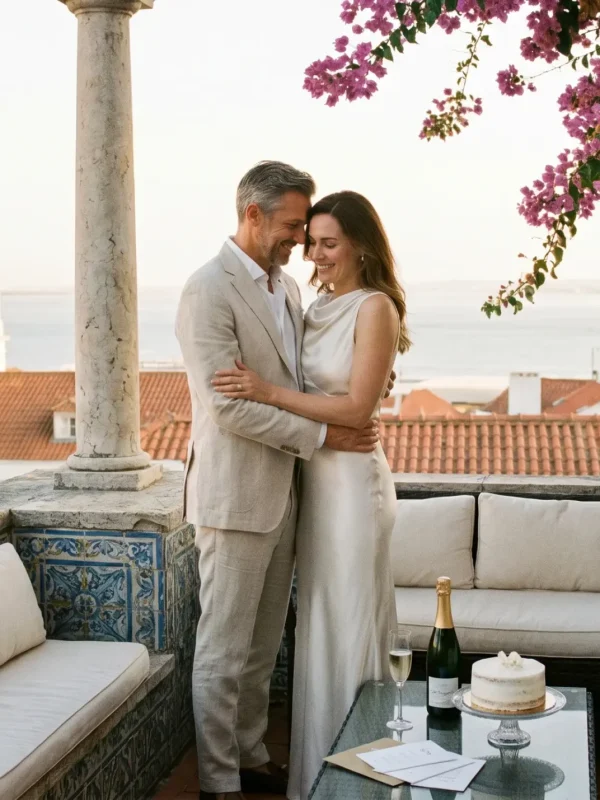 casal elegante de 40 anos em va